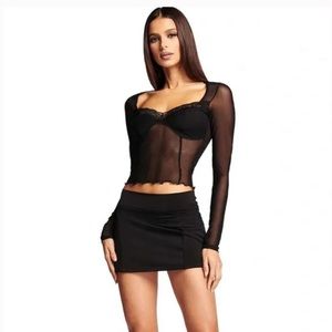 I.AM.GIA Antheia Black Stretchy Mini Skirt Tennis Skirt Women's Medium